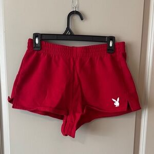 PLAYBOY Women's Bold Red Cotton Shorts